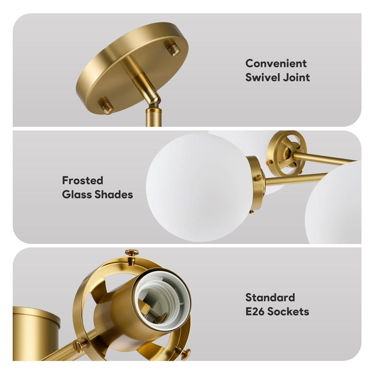6 Light Sputnik Chandelier (Gold / 6-Light)