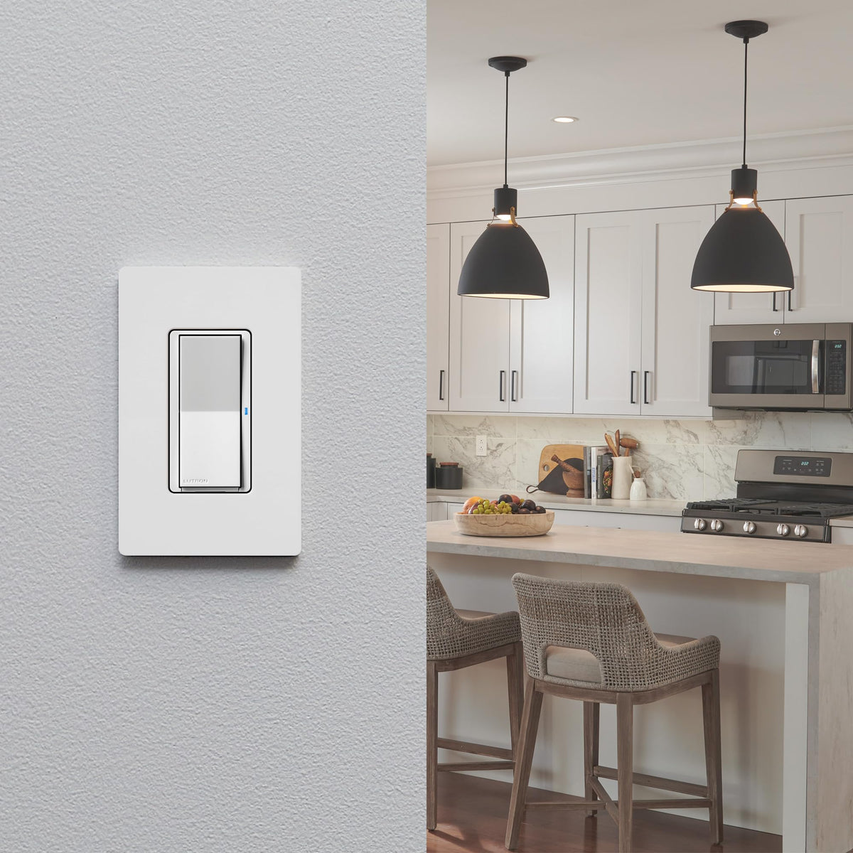 Claro 3 Way Smart Switch Kit; Switch (White / 1 Pack / Claro Smart Switch w/Wallplate + Remote)