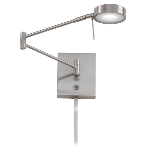P4308 084 George's Reading Room LED Swing Arm Wall Lamp (Brushed Nickel)