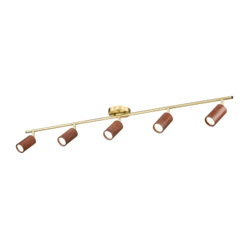 5 Light Kitchen Track Lighting Fixtures Ceiling (Kaleidoscope, Walnut Wood Grain / 43", 5-light)
