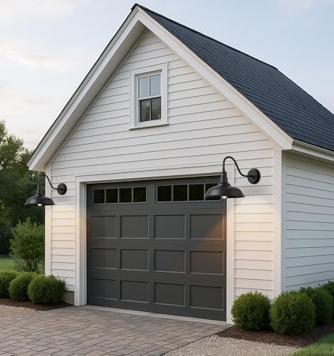10" Outdoor Gooseneck Barn Lights (10 Dome - 2 Pack)