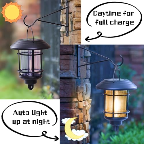 2 Pack Solar Lanterns Outdoor (Warm White)