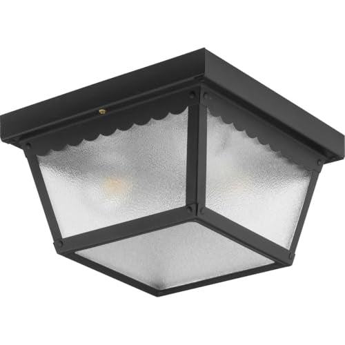 9.25" 2 Light Flush Mount Light (Matte Black / 9.25-Inch Diameter x 5-Inch Height / 2-Light)