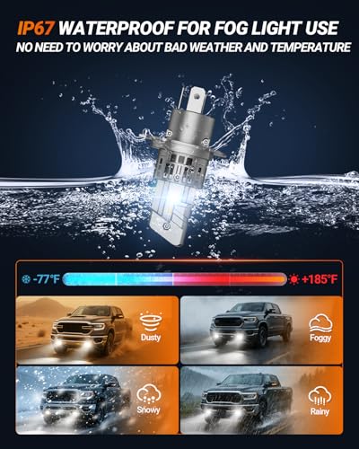 H4/9003/HB2 LED Bulbs, 50000LM 900% Super Brighter, 1:1 Size, 6500K Cool White, 70000Hrs Long Service Life with Cooling Fan, Plug and Play, Pack of 2 (H4/9003)