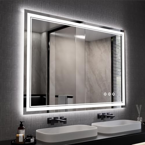 Bathroom Mirror (Front and Backlit / 44"L x 30"W)
