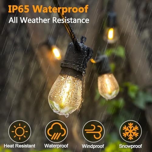 Outdoor String Lights Waterproof (200FT-Remote)