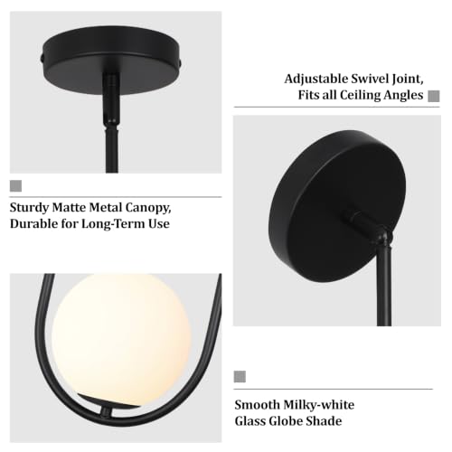 Black Pendant Lights Kitchen Island (Black+E26)