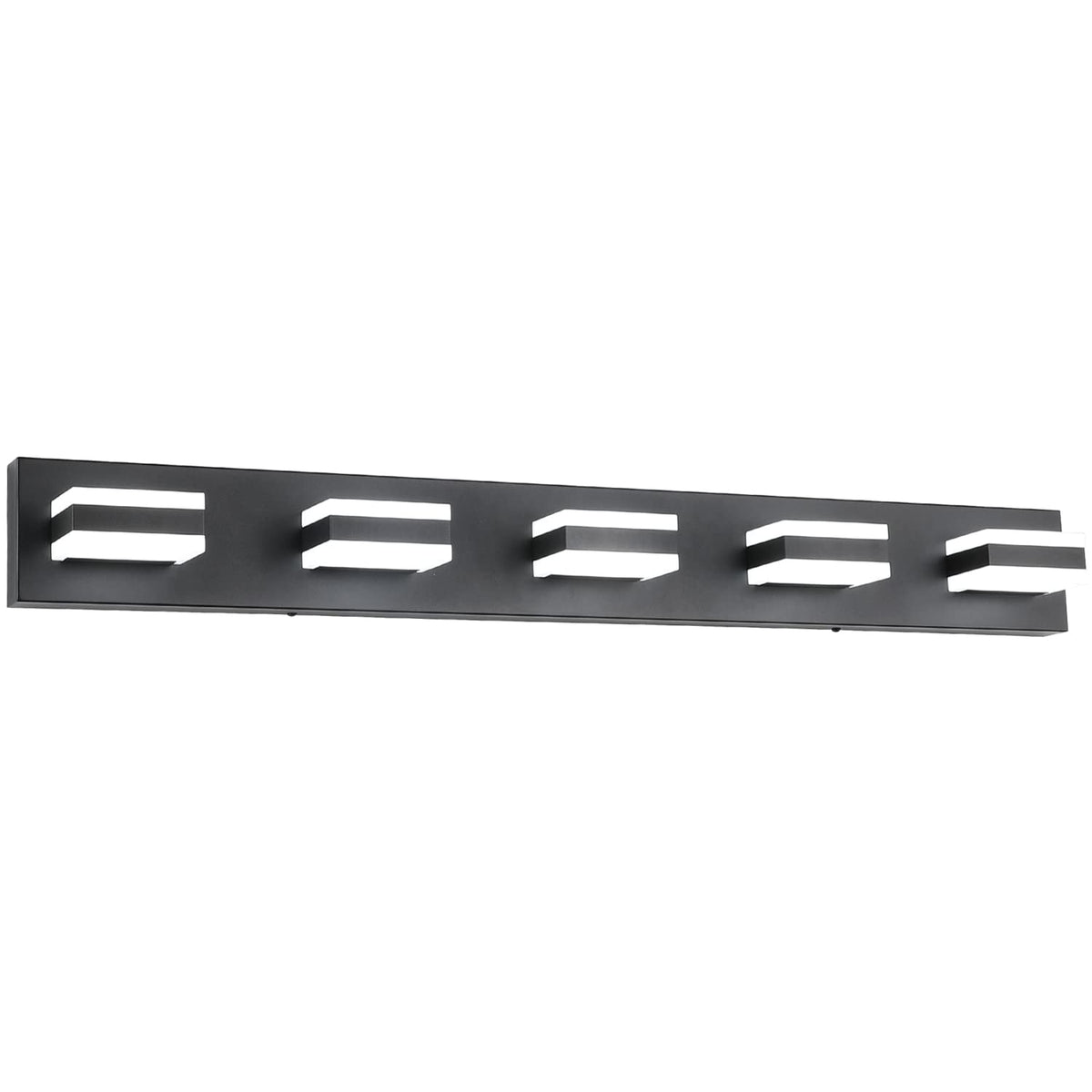 Black 5 Light Bathroom Vanity Lights Over Mirror LED Modern Vanity Lights for Bathroom 5 Lights ETL Listed (Matt Black,6000K & 100% Brightness / 5- Light,38Inch)