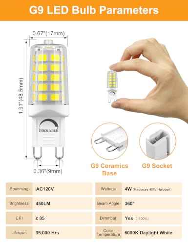 24 Pk G9 LED 4W