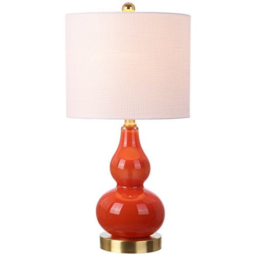Anya Gourd Glass Table Lamp 20.5" (Single / Sunset Orange)