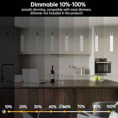 Modern LED Pendant Lights Kitchen Island Lighting (Chrome-1 Light)