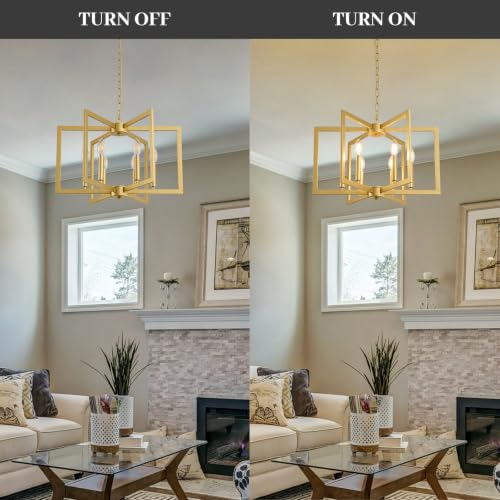 Modern Farmhouse Gold Chandelier (Gold)