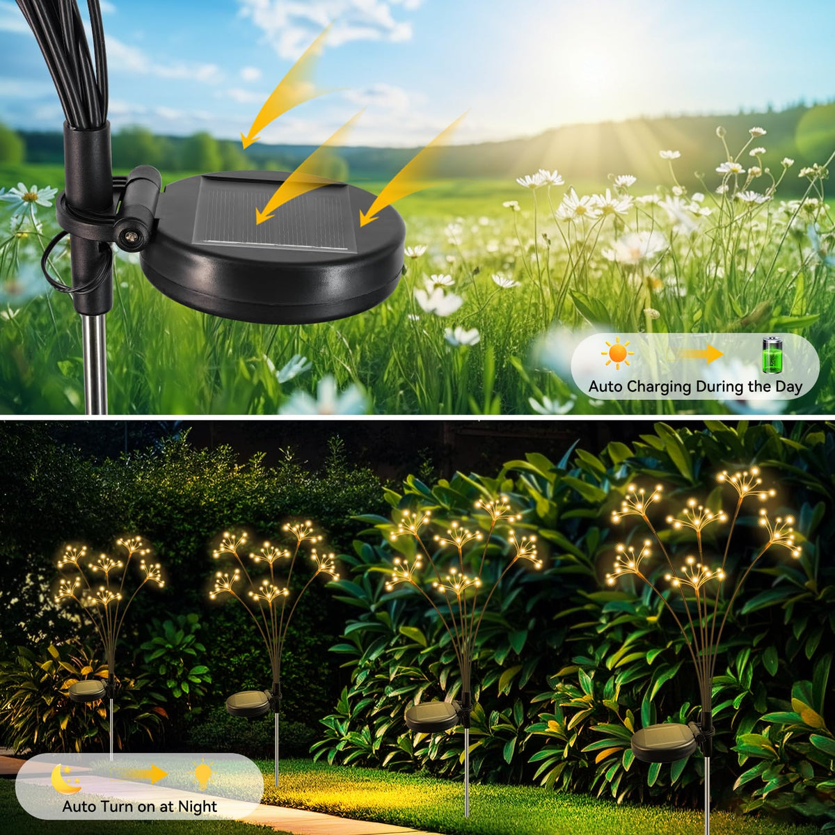 Solar Garden Lights (Warm White / 2 Pack)
