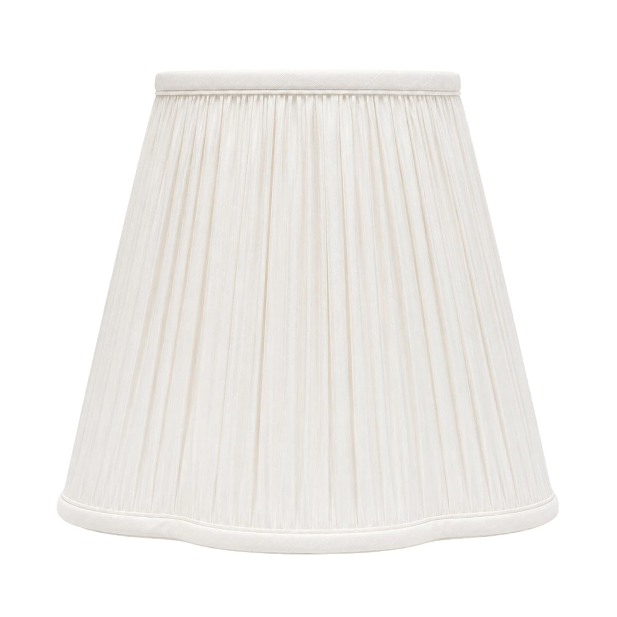 BS-754-16WH-2 Bottom Scallop Gather Pleat Basic Lamp Shade, 8 x 16 x 13, White, 2-Pack (White - Set of 2 / 8 x 16 x 13)