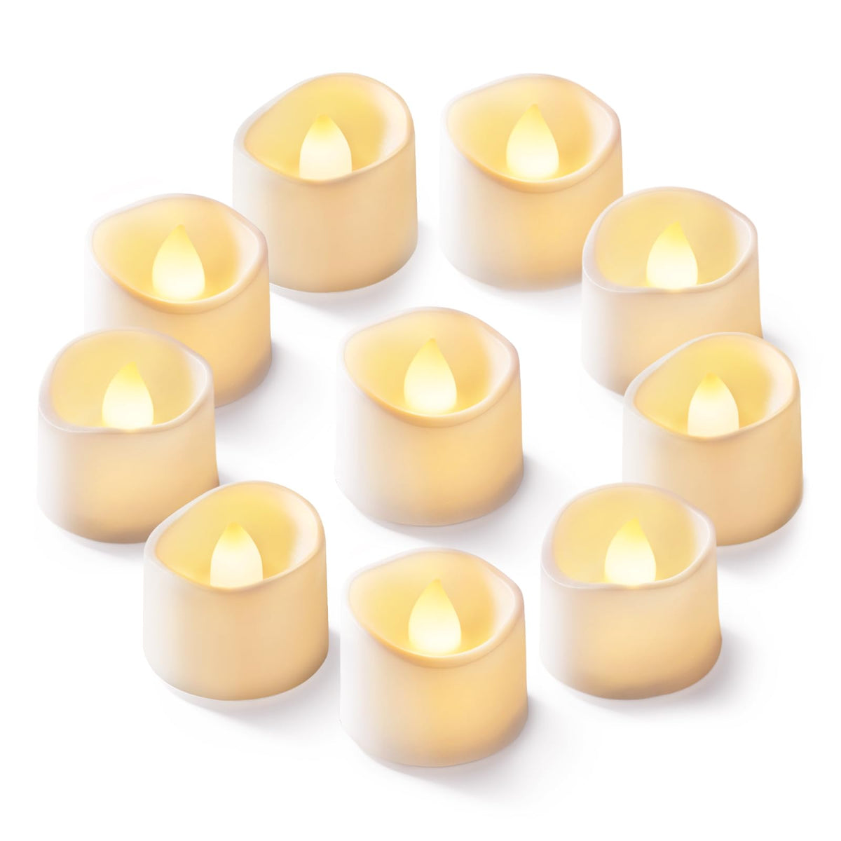Flameless Tea Light Candles Battery Operated - 50 Pack, Warm White