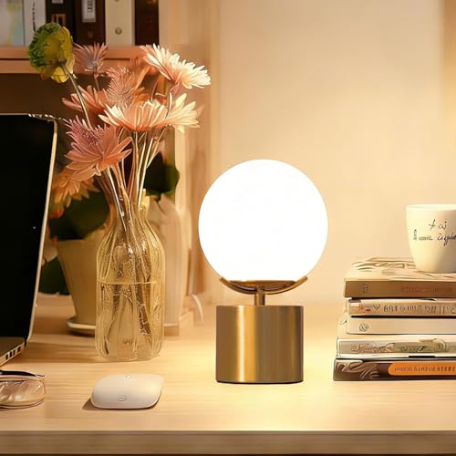 10 Inch Gold Globe Table Lamp (Gold)