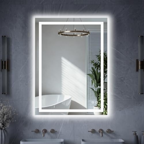 LED Bathroom Mirror with Lights (Led-white Rect / 36"L x 28"W)