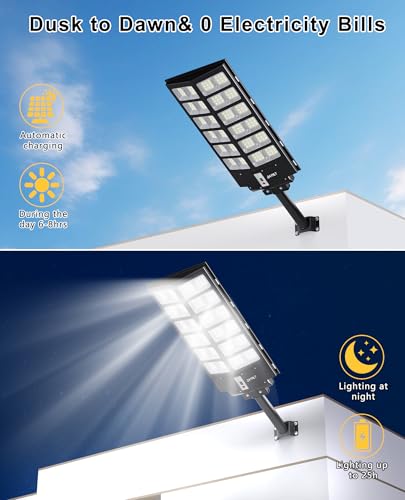 Y 14000W Solar Street Lights Outdoor (Black / 5XL)
