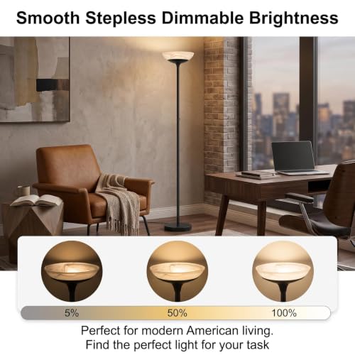 Torchiere Floor Lamp (Black Floor Lamp)