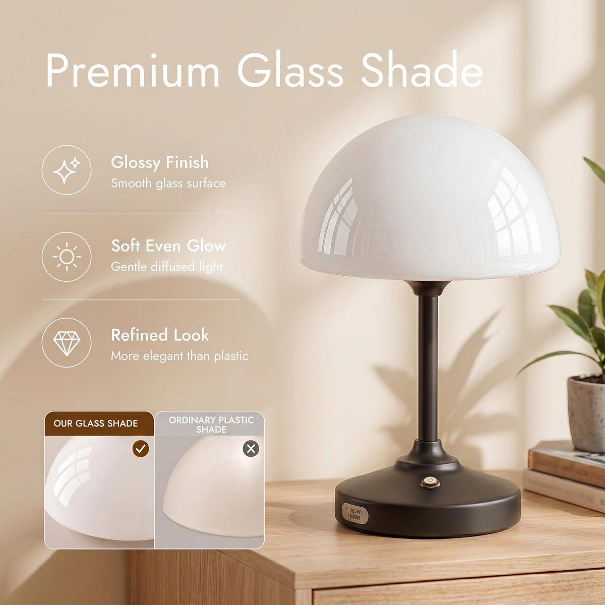 Table Lamp Cordless Lamp (Black)
