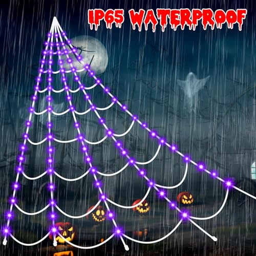 Halloween Decorations Outdoor Spider Web (Purple)