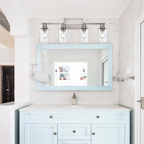 4 Light Brushed Nickel Bathroom Vanity Lighting (Brushed Nickel / 4 Lights)