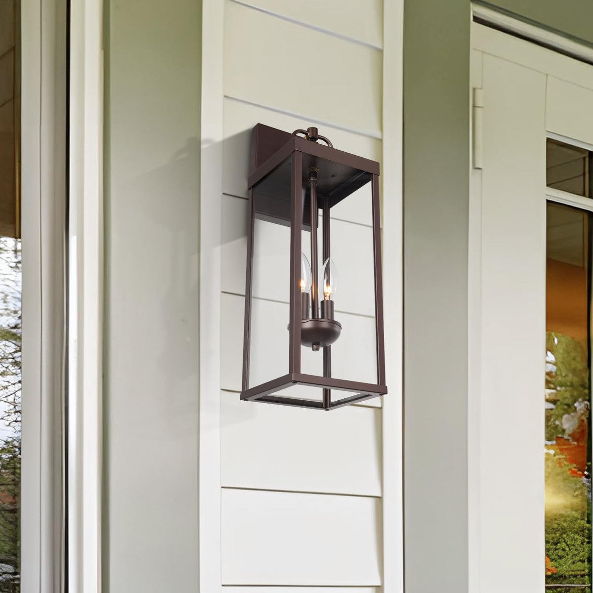 Outdoor Wall Sconce Lights (Oil-Rubbed Bronze / Medium-2 Pack)