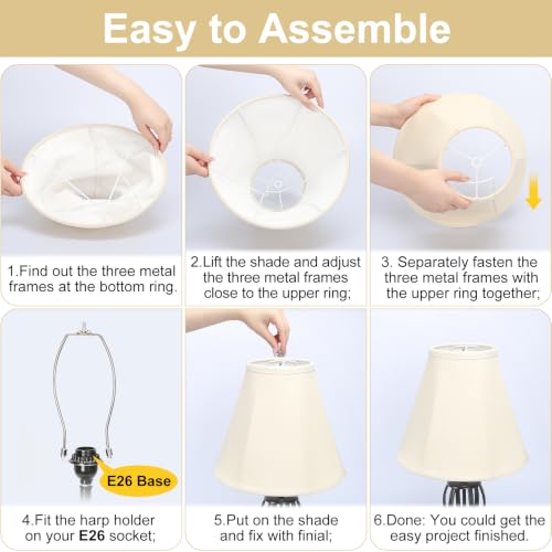 Bell Lamp Shades Set of 2 (Cream)