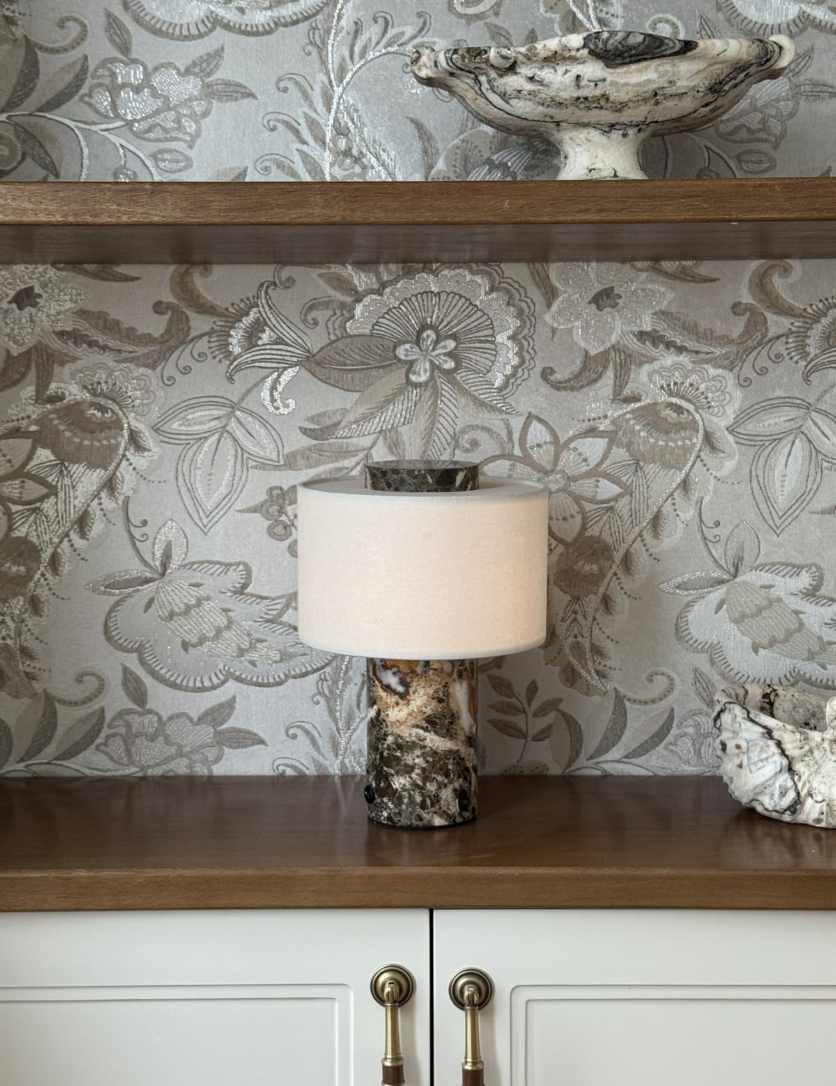Marble Lamp Stone Table Lamps Collection (Plug-in Emperador Dark Lamp)