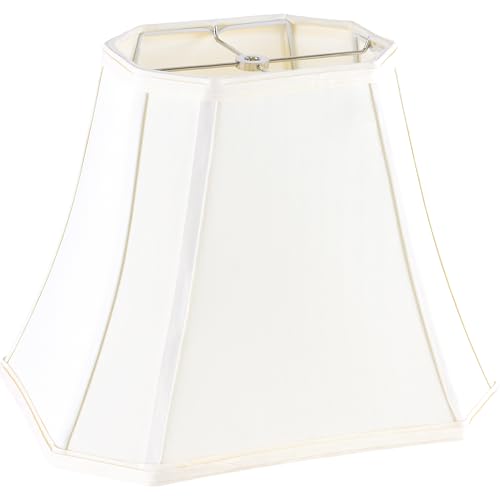 Square Lamp Shade for Table Lamps (8 x 14 x 11 inches - 1 Pack / Cream)