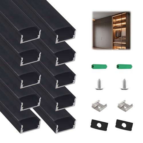 10 Pack 3.3ft (Black Aluminum + Black Cover / 3.3FT/10P/#048)