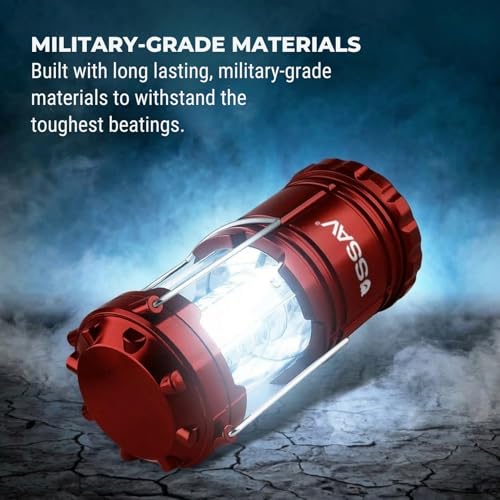Battery Powered LED Lanterns (2 Pack Red)