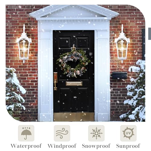 1 Light 28.7" Wall Sconce with Water Grain Glass (White - Water Glass / 28.7 Inch - No Function)
