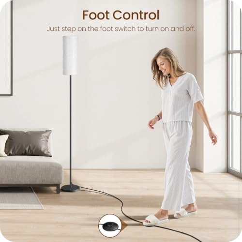 Dimmable Floor Lamp for Living Room with Remote and Foot Switch