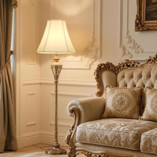Beige linen fabric Square Cut Corner Bell Lamp Shade Medium Lampshade 6.25×6.25''Top13×13''Bottom×11''Hight (Beige / (6.25*6.25)(13*13)11* 1 Pack)