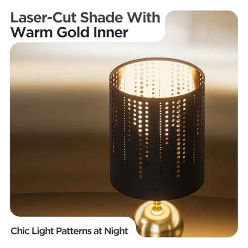 Modern Table Lamp with Black Linen Shade