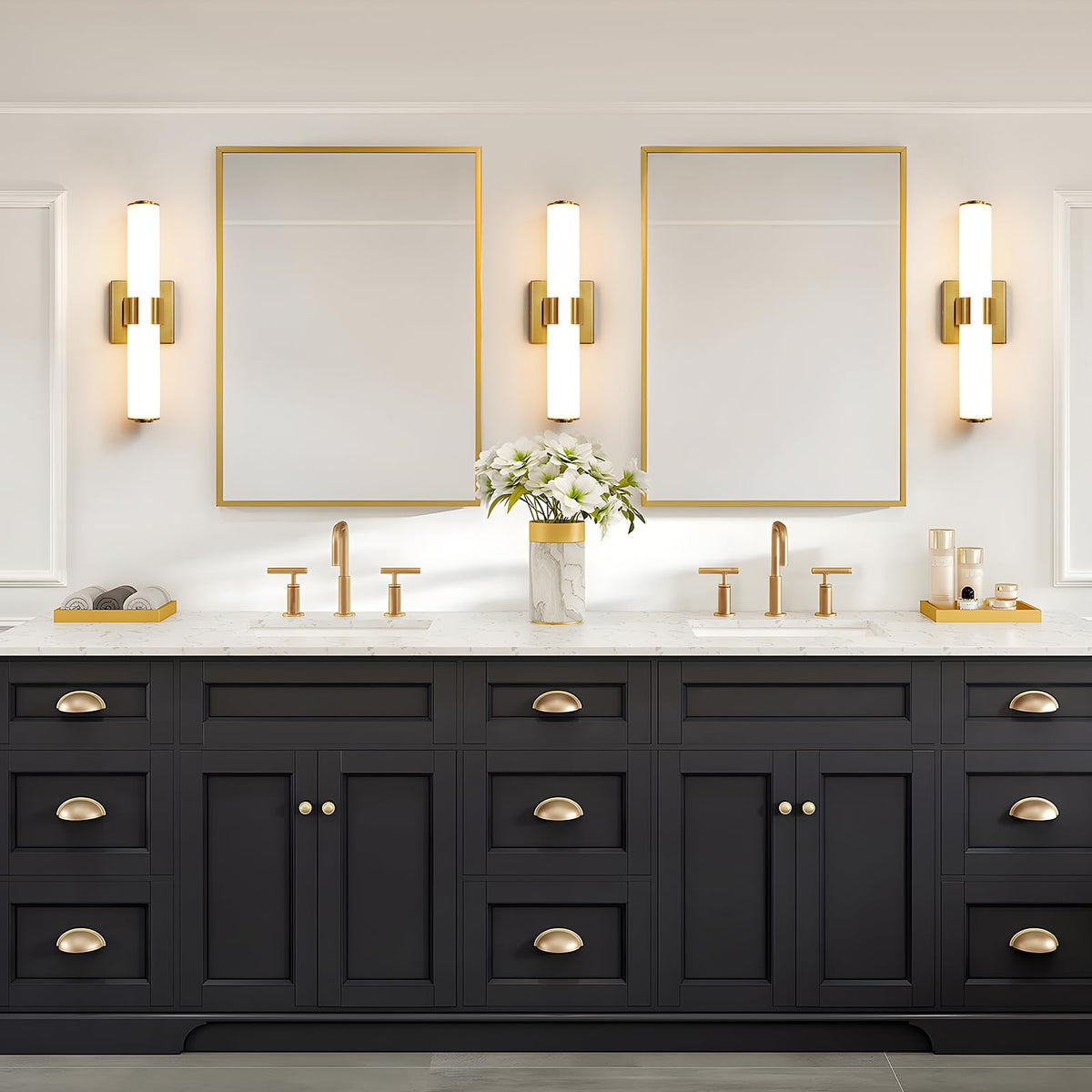 Gold Bathroom Light Fixtures (Gold / 16 INCH)