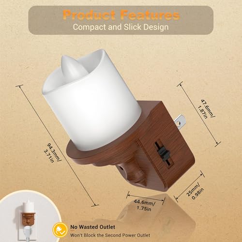 Flameless Candle Night Light (Cylinder-3000K / 1 Pack)