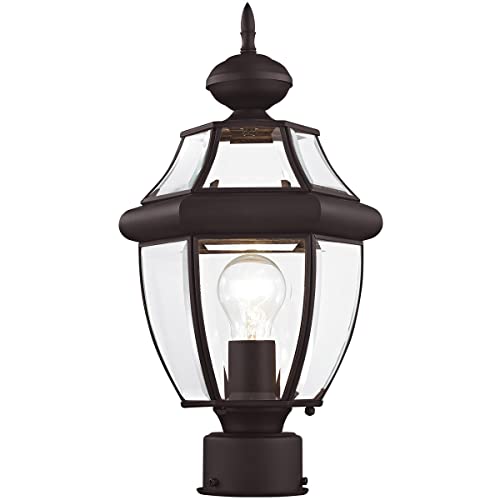 Lighting 2153 Outdoor Post with Clear Beveled Glass Shades