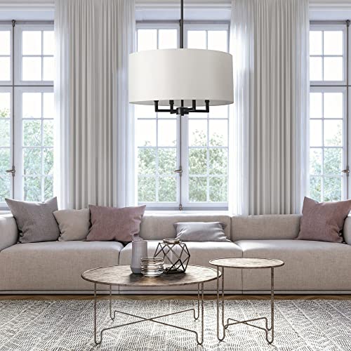 67000065 4 Light Chandelier (Matte Black, Emery)