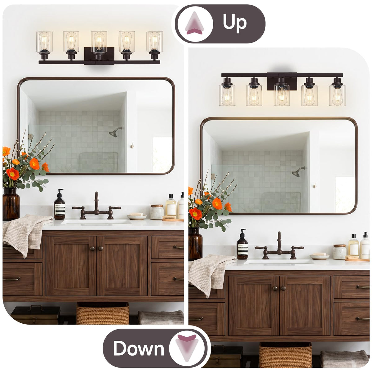 5 Light Oil Rubbed Bronze Bathroom Light Fixtures (Oil-Rubbed Bronze / 5-light)