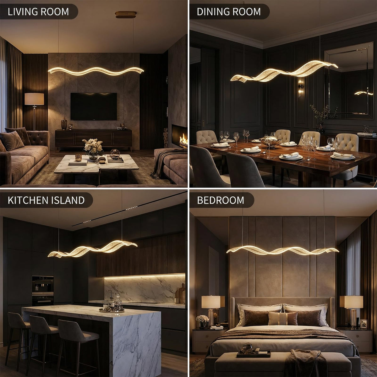 Modern LED Chandelier (style 1-43'')