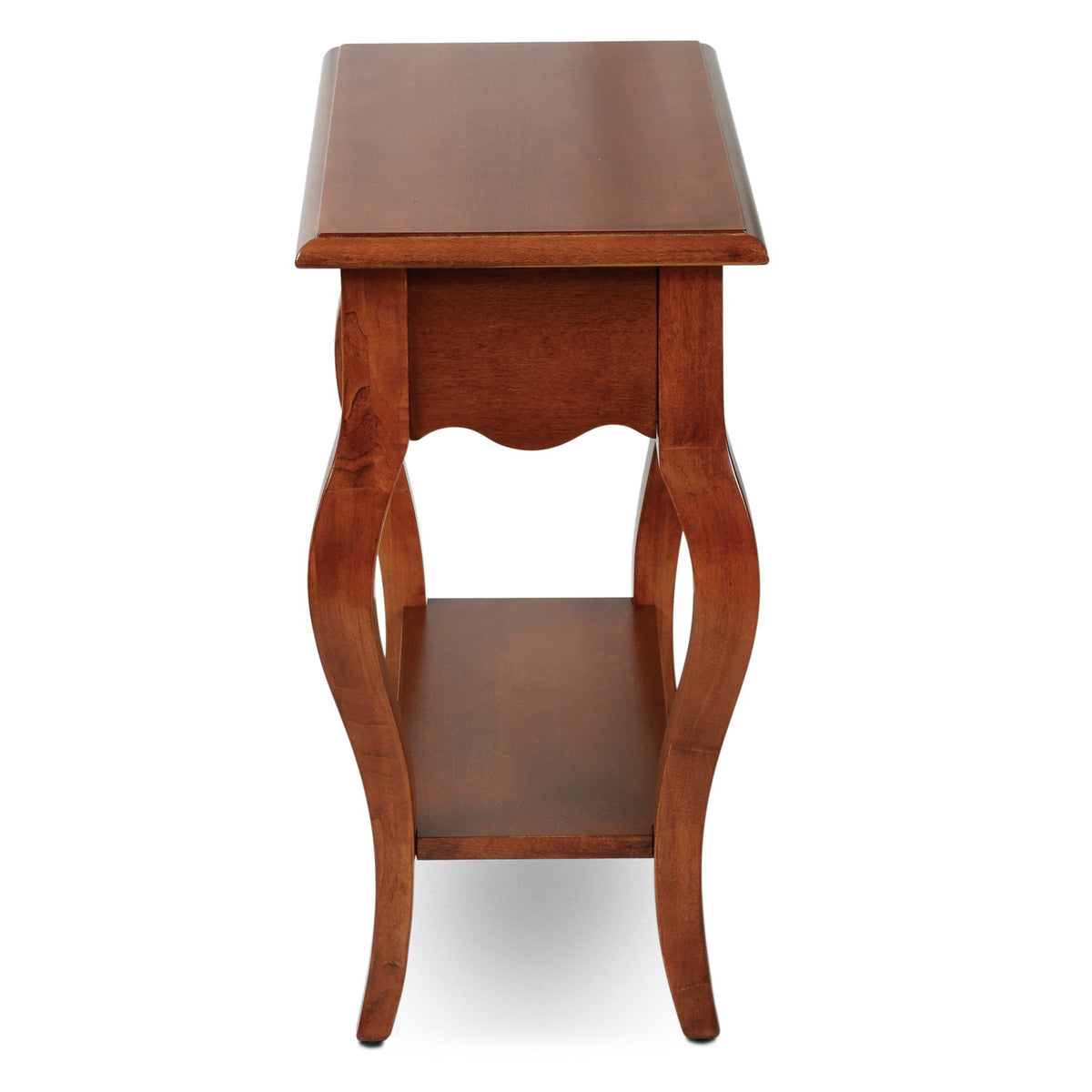 Wave End Table (Brown Cherry)