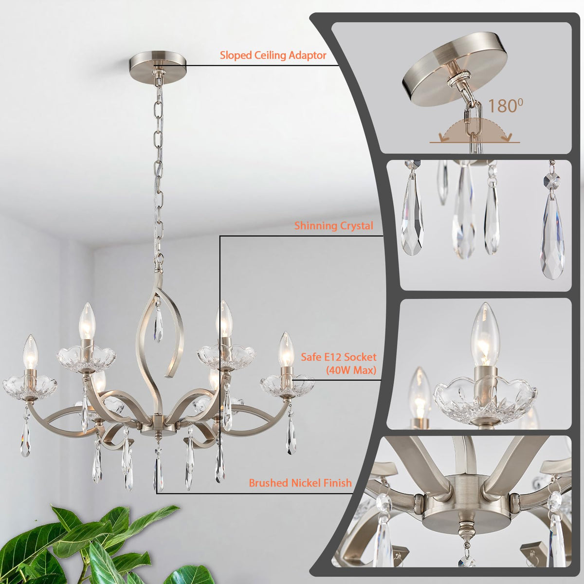 Modern Crystal Chandelier for Dining Room Over Table 6