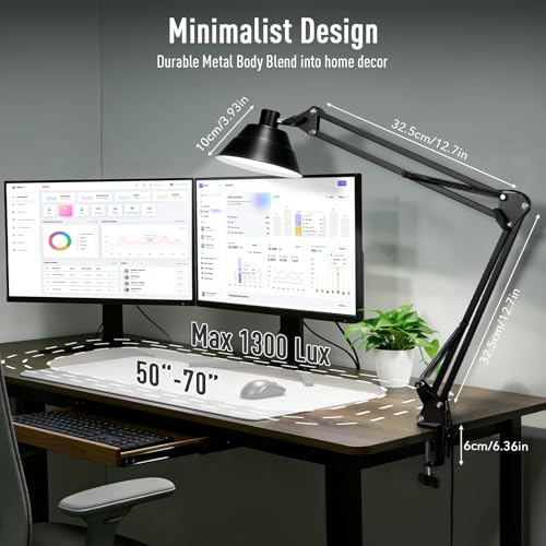 Led Desk Lamp for Home Office (Black)