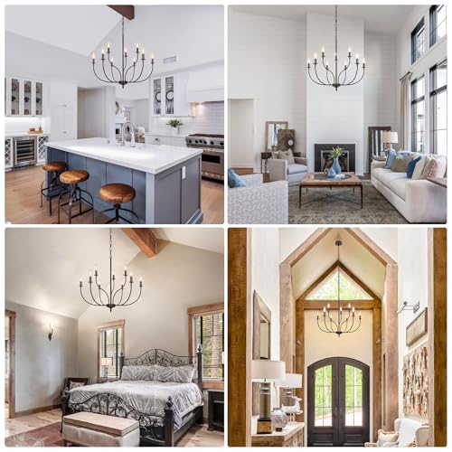 9 Light Farmhouse Chandelier (Oil-Rubbed Bronze / 9 Light)