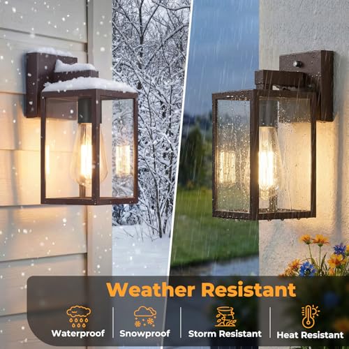 Plastic Dusk to Dawn Outdoor Wall Sconce Dark Chocolate 4 (Dark Chocolate)