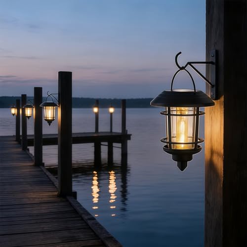 2 Pack Solar Lanterns Outdoor (Warm White)
