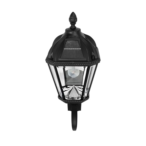 Solar Outdoor Wall Light (Single Lamp Only - Wall Sconce / Black)
