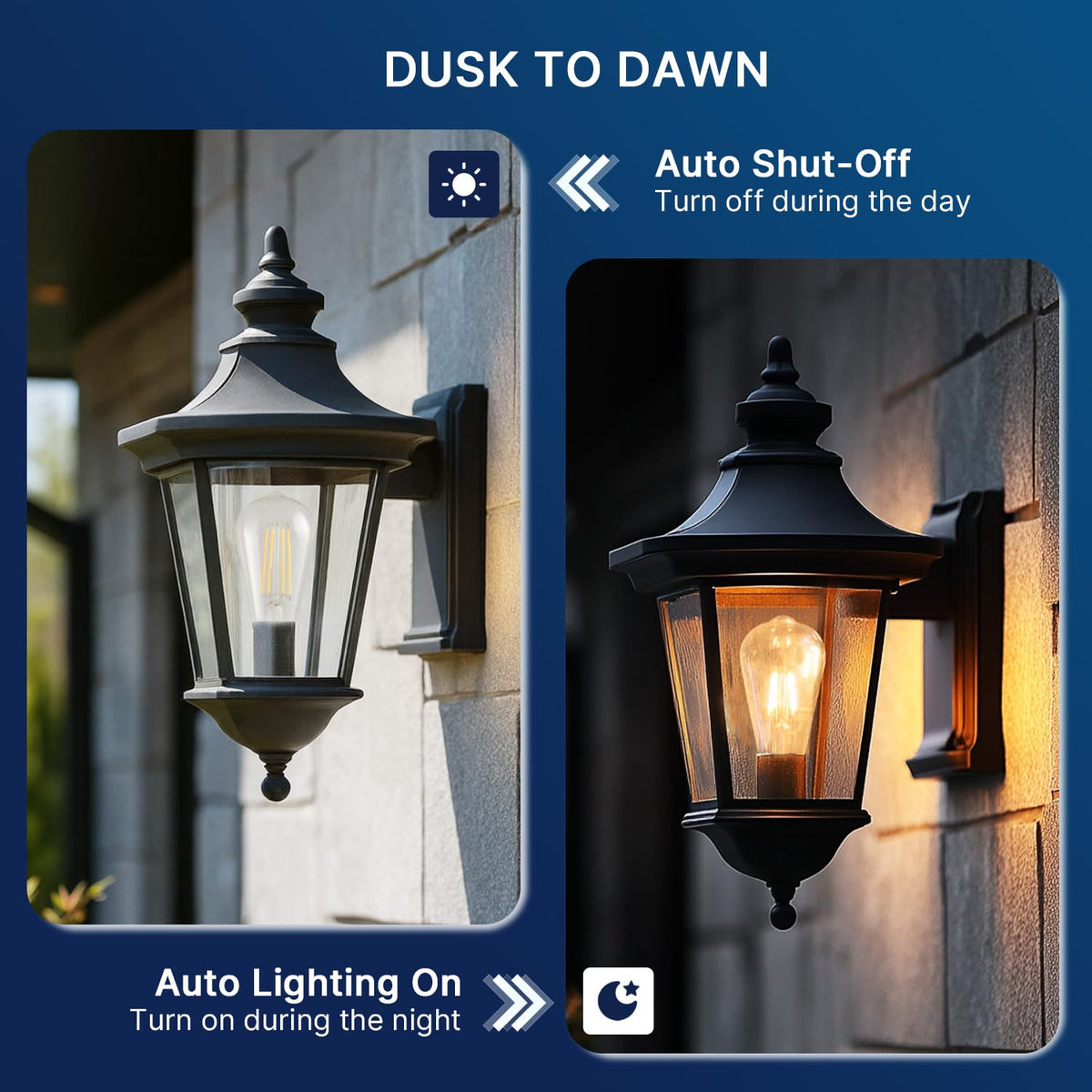 Dusk to Dawn Outdoor Sensor ST19 LED Light Bulb (60w Soft White / 8 Count (Pack of 1))